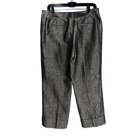 Ann Taylor LOFT Marisa dark gray cuffed crop 8 - Picture 2 of 5